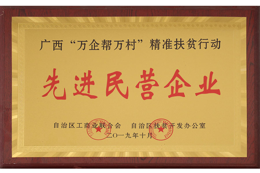 廣西“萬企幫萬村”精準(zhǔn)扶貧行動先進民營企業(yè)